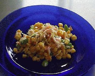 枝豆とカニかまのサラダの写真