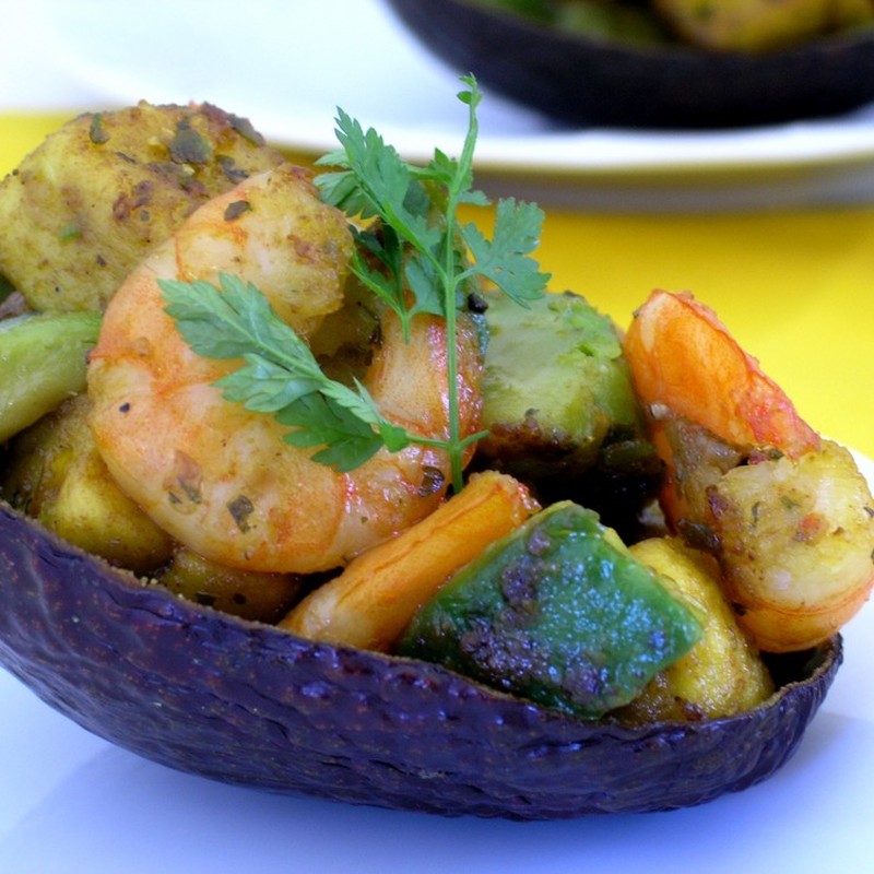 エビアボカドガーリックブレッドのレシピ