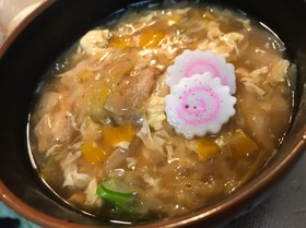 栄養満点★野菜具沢山のあんかけうどん
