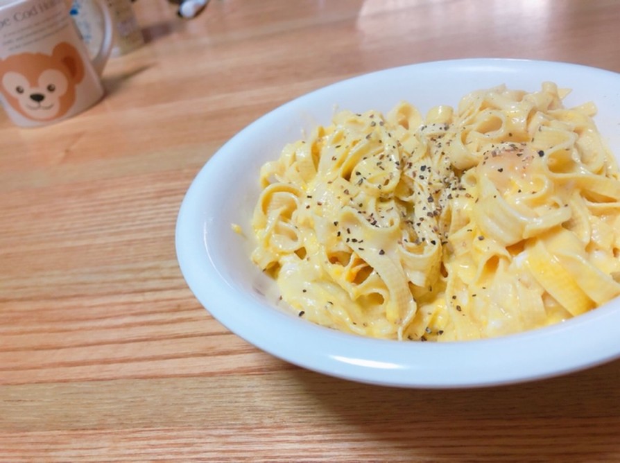 豆腐皮で濃厚カルボナーラの画像