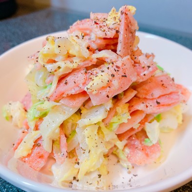 デパ地下風☆白菜とベーコンの洋風サラダの写真