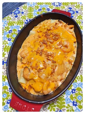 キムチシーフードポテトグラタン