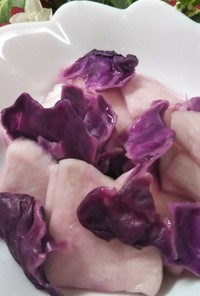 簡単カブと紫キャベツの甘酢漬け