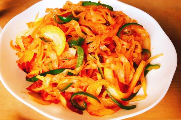 こんにゃく麺のナポリタン ダイエット食 レシピ 作り方 By ぽむまりん クックパッド 簡単おいしいみんなのレシピが352万品