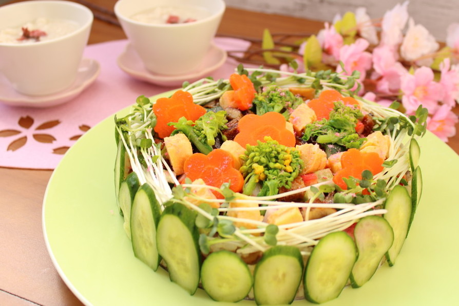 ひな祭りに甘酒使用の「ちらし寿司」の画像