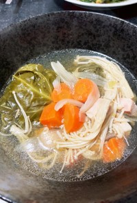 圧力鍋でコンソメのロールキャベツスープ