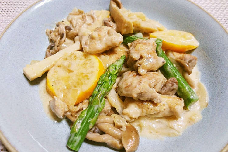おもてなしに 鶏もも肉のレモンクリーム煮 レシピ 作り方 By ポテチ犬 クックパッド 簡単おいしいみんなのレシピが350万品