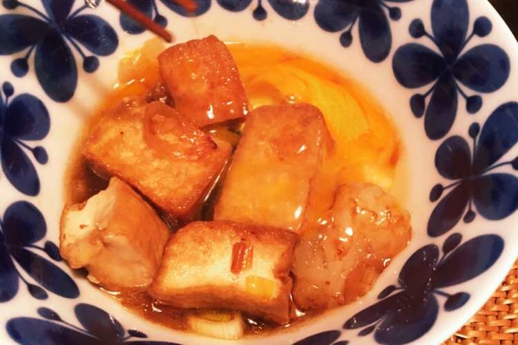 給料日前に贅沢牛脂で厚揚げのすき焼き風 レシピ 作り方 By Akapanda クックパッド