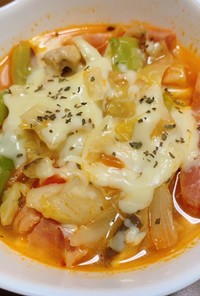 鶏むね肉と野菜のトマトスープ(^O^)