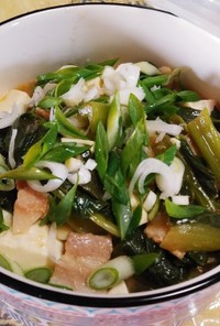 麻婆豆腐(レンジで簡単)小松菜