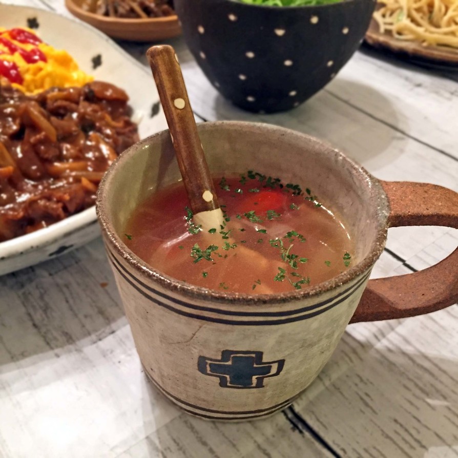 トマトとベーコンのスープ　☆☆の画像