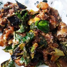 揚げ牛肉のゆずみそマヨソテー