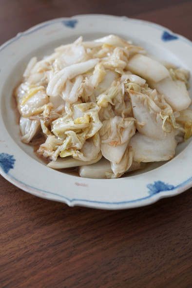 中国の簡単おいしい家庭料理白菜の黒酢炒めの写真