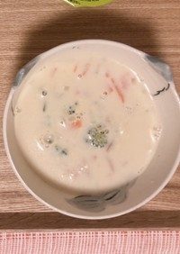 簡単豆乳スープ（豆乳キムチスープ）