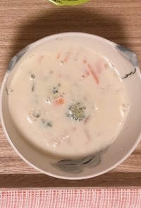 簡単豆乳スープ（豆乳キムチスープ）