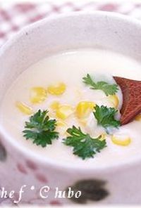 ホワイトアスパラの冷たいスープ