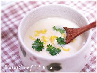 ホワイトアスパラの冷たいスープの画像