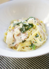 春待ち＊春菊とベーコンのクリームパスタ