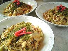 電子レンジでヘルシー焼きそば