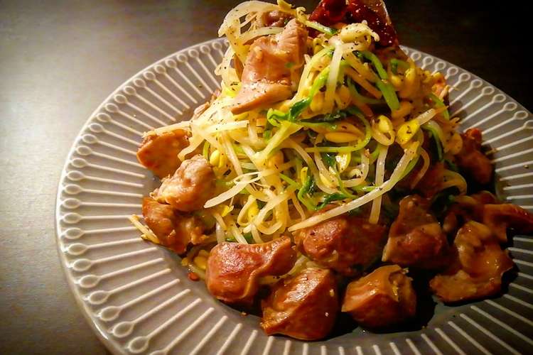 プロ直伝 砂肝と豆もやしのペペロンチーノ レシピ 作り方 By カズクックチャンネル クックパッド 簡単おいしいみんなのレシピが352万品