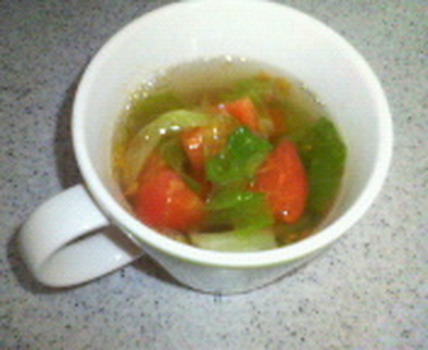 トマトとレタスのさっぱりスープ♪の写真