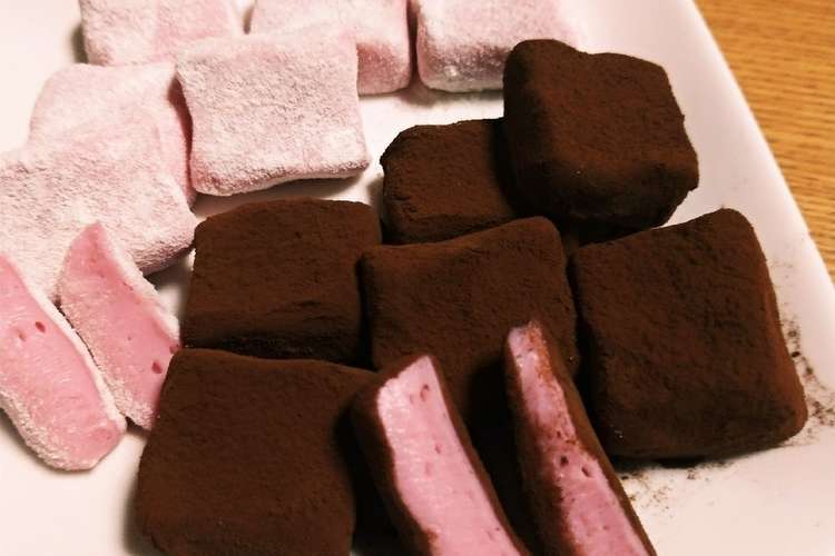 ピンクチョコレートで美味しい生チョコ レシピ 作り方 By まゆ プーさん クックパッド