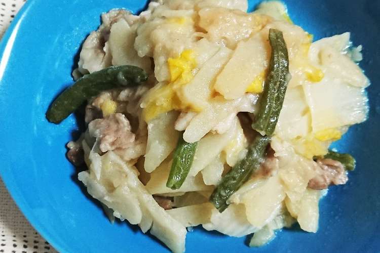 簡単 じゃがいもと白菜の豚バラ炒め レシピ 作り方 By ちくわ クックパッド 簡単おいしいみんなのレシピが360万品