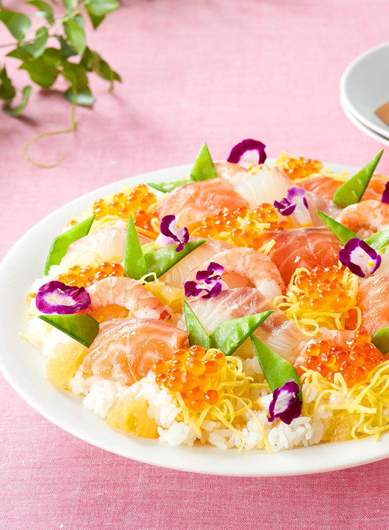 ひなまつりやお祝いに❁フルーツちらし寿司の画像