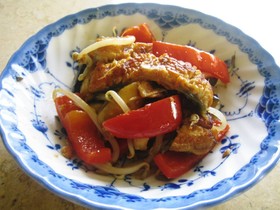 うなぎと野菜の炒め物