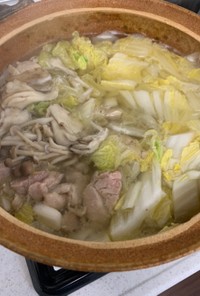 鶏肉と白菜の生姜鍋
