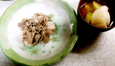 ❄豚のパセリソース&大根の味噌汁❄の写真