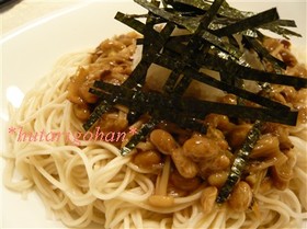 えのきと納豆のとろりん素麺