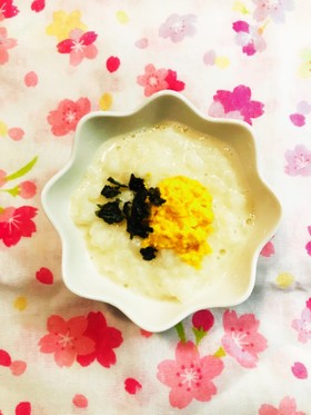 離乳食中期✩.*˚のりたまがゆ