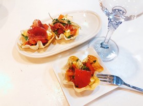 わたしの器ごと食べられる生ハムマリネ