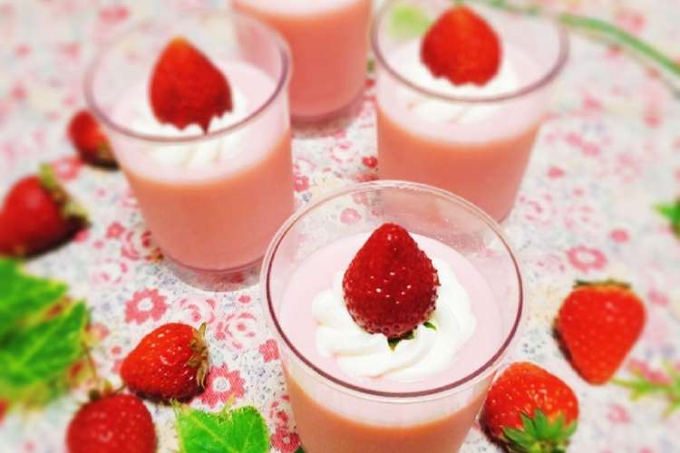 春スイーツ 簡単いちごミルクプリン レシピ 作り方 By Ayakoooooo クックパッド 簡単おいしいみんなのレシピが376万品
