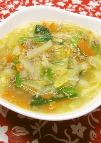 給食☆白菜の担々スープ