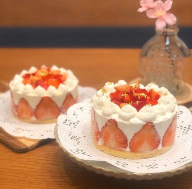 たっぷり苺の簡単ショートケーキ♡の写真