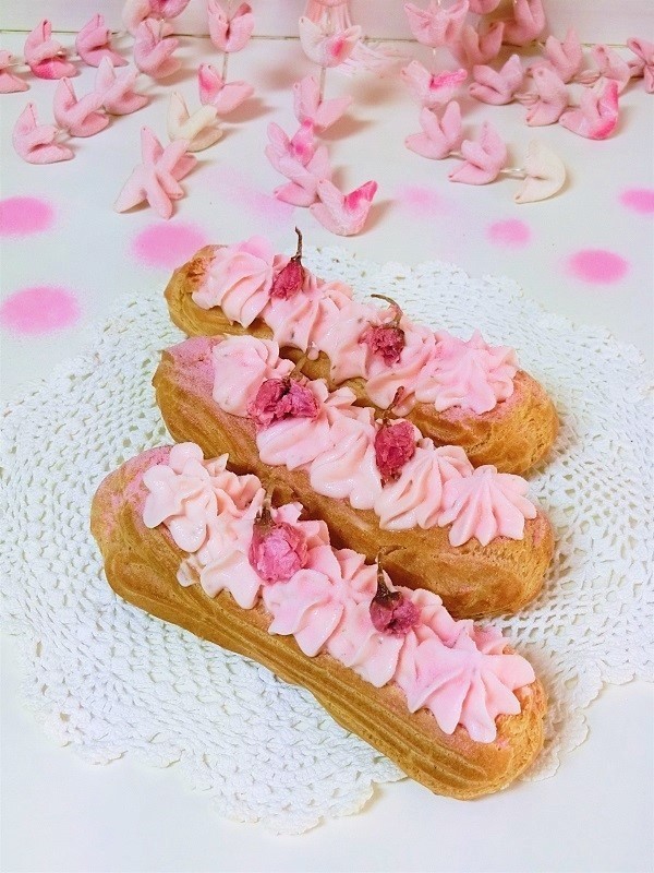 桜のシュークリーム＊お花見・おひな祭りの画像