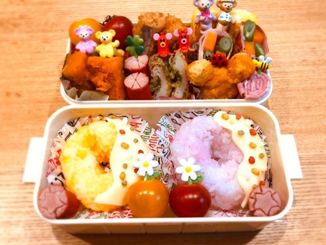 おにぎりお弁当キャラ弁ドーナツおにぎり レシピ 作り方 By きゃわいいチャチャ クックパッド