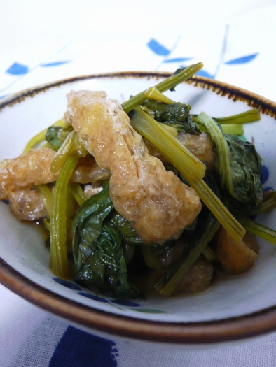 小松菜と油揚げの煮びたし～梅風味～の写真