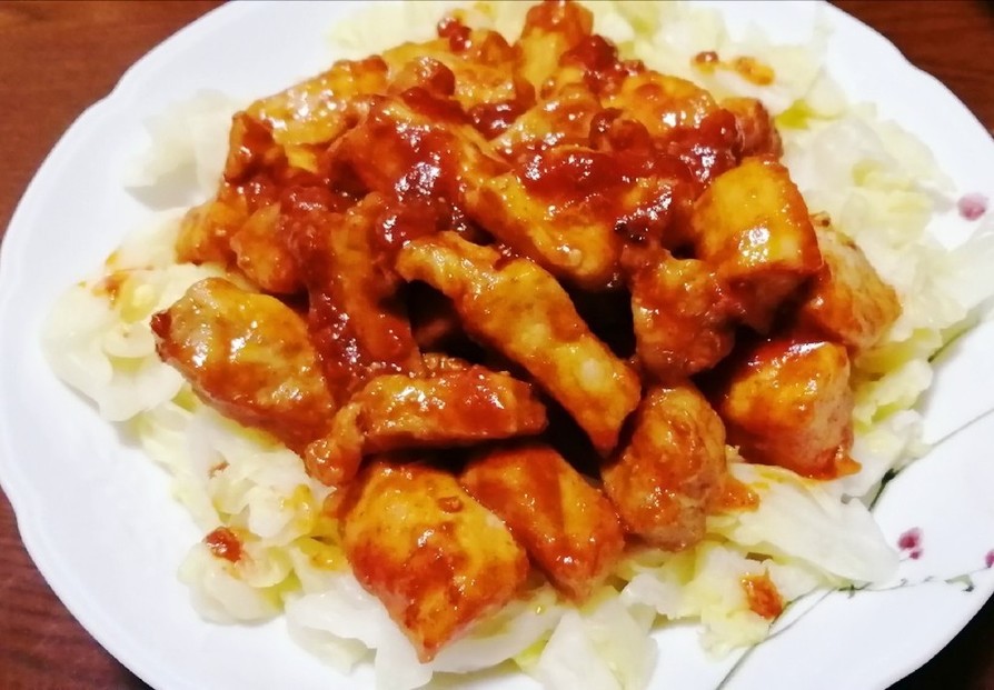鶏&豚肉のコチュジャンマヨソテーの画像