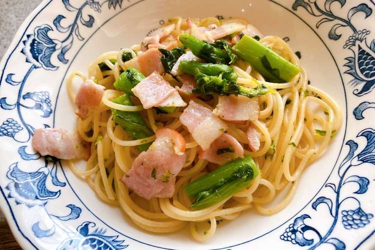 菜の花とベーコンのパスタ レシピ 作り方 By ゆんまるちゃん クックパッド 簡単おいしいみんなのレシピが367万品
