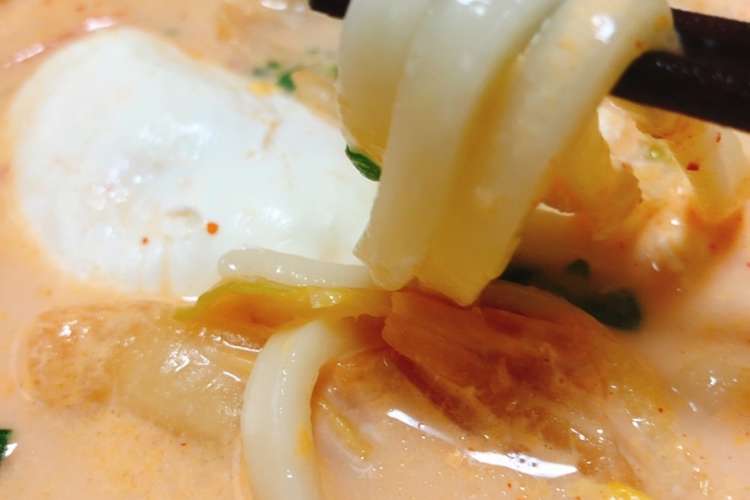 簡単10分で濃旨 クリームキムチうどん レシピ 作り方 By まめこさん クックパッド 簡単おいしいみんなのレシピが354万品