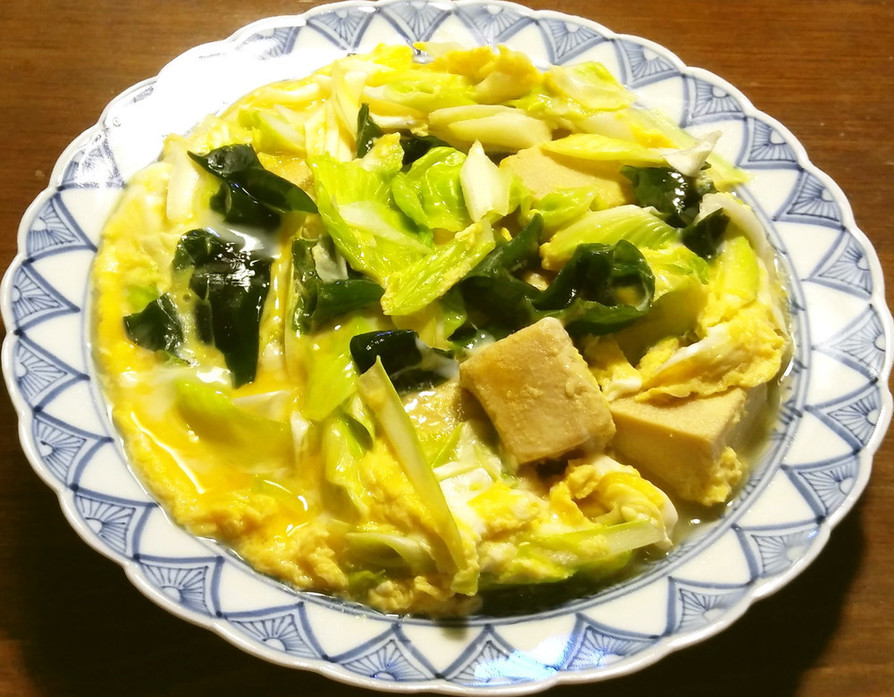 うるいと高野豆腐の卵とじの画像