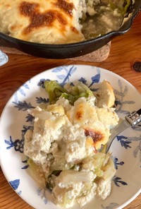 お豆腐ホワイトソースのキャベツグラタン