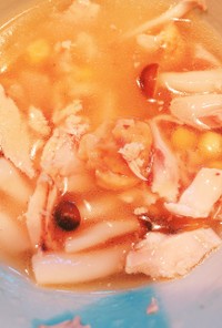 余ったロティサリーチキンで鳥麹のスープ