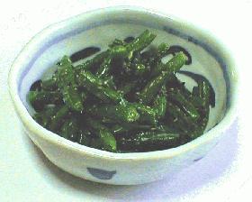 超簡単インゲンのごま塩和え