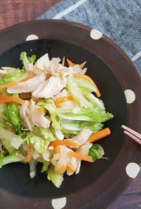 白菜と蒸し鶏の和風おかずサラダ