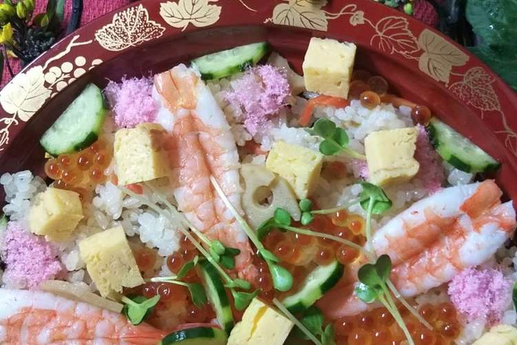 切ってのせるだけ ひなちらし寿司 レシピ 作り方 By 薩摩のやすねこ クックパッド