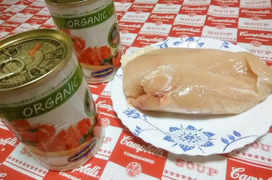 鶏むねトマト♪（圧力鍋）トマト缶での写真
